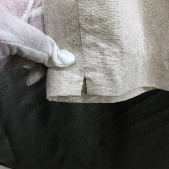 Vintage High Waisted Slub Cotton Breathable Relaxed Pants Womens Size 30 Oatmeal - Picture 8 of 12